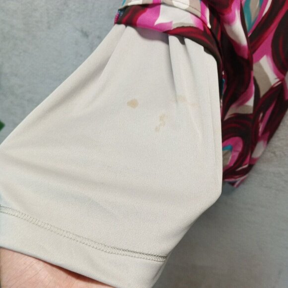 PRIVATE GALLERY Dress Size M(8-10) Women Sleeveless V-neck Chiffon Knit lining - Picture 13 of 14